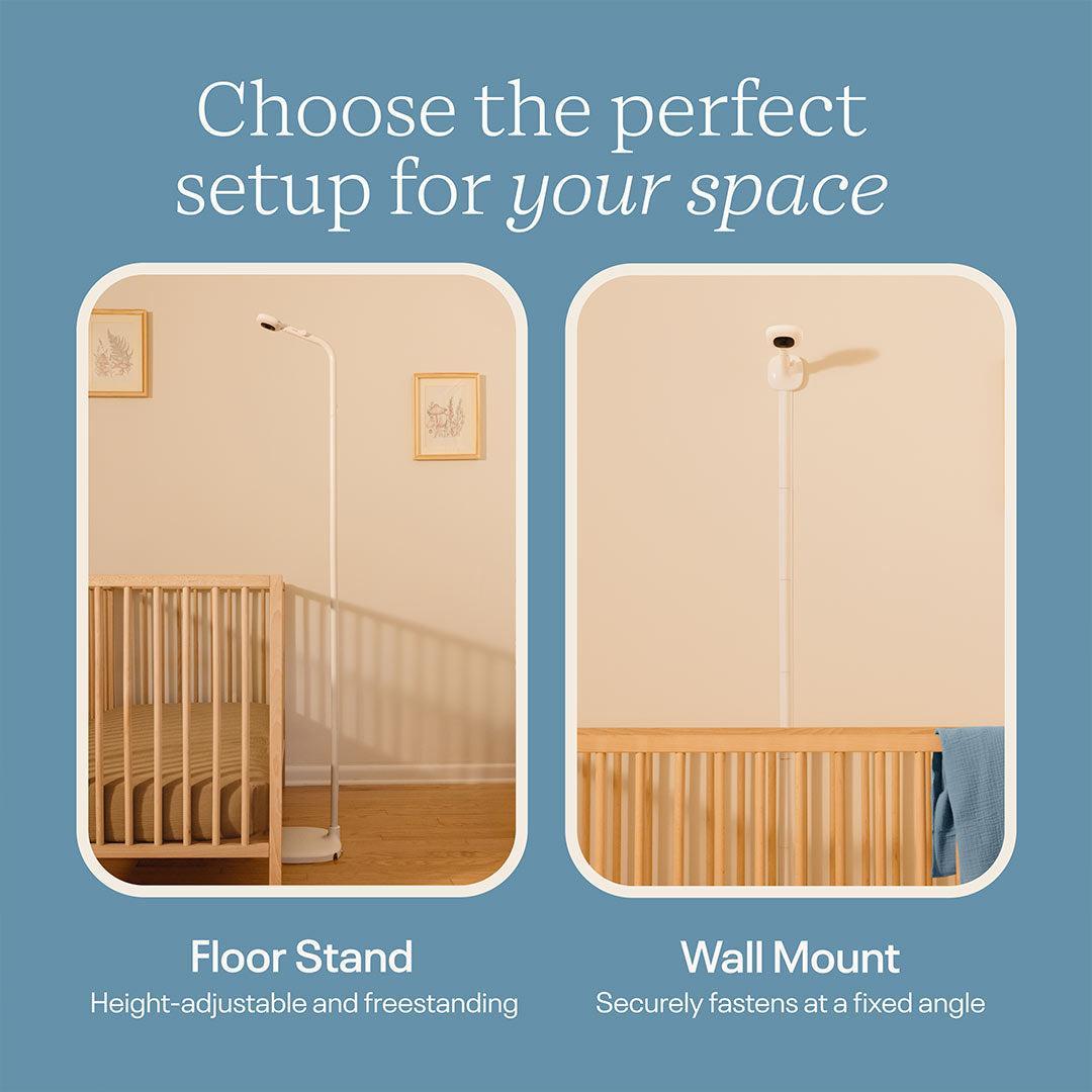 Nanit Pro Baby Monitor + Wall Mount - White-Baby Monitors- | Natural Baby Shower