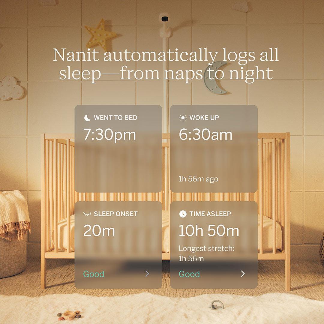 Nanit Pro Baby Monitor + Wall Mount - White-Baby Monitors- | Natural Baby Shower