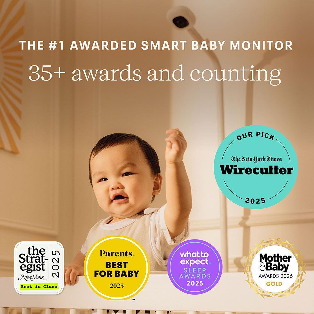 Nanit Pro Baby Monitor + Wall Mount - White-Baby Monitors- | Natural Baby Shower