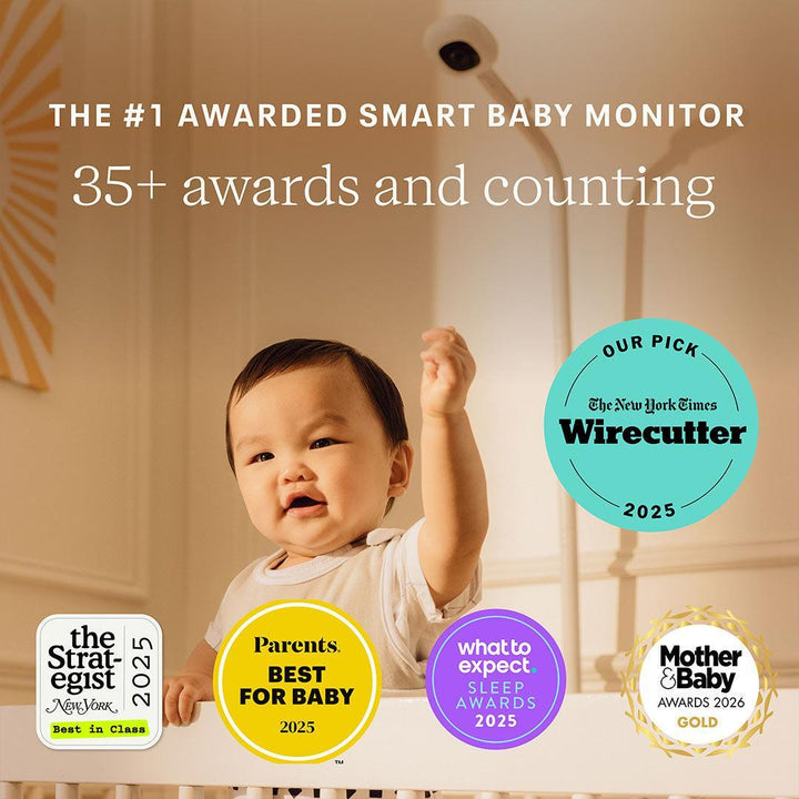 Nanit Pro Baby Monitor + Wall Mount - White-Baby Monitors- | Natural Baby Shower
