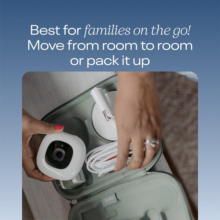 Nanit Pro Camera + Flex Stand Duo - White-Baby Monitors-White- | Natural Baby Shower
