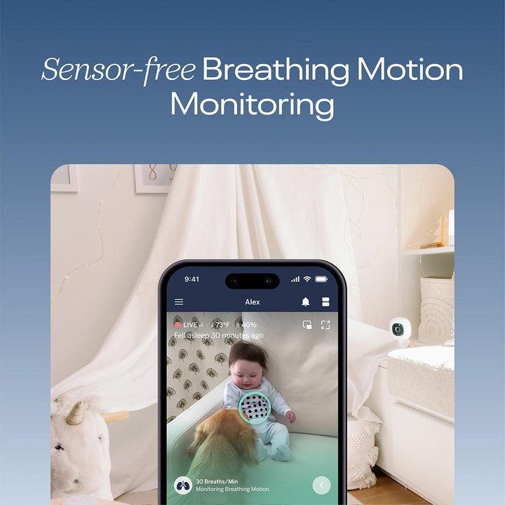 Nanit Pro Camera + Flex Stand Duo - White-Baby Monitors-White- | Natural Baby Shower