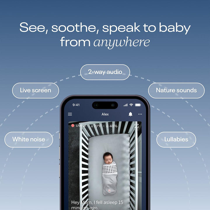 Nanit Pro Baby Monitor + Wall Mount - White-Baby Monitors-White- | Natural Baby Shower