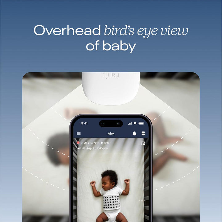 Nanit Pro Baby Monitor + Wall Mount - White-Baby Monitors-White- | Natural Baby Shower