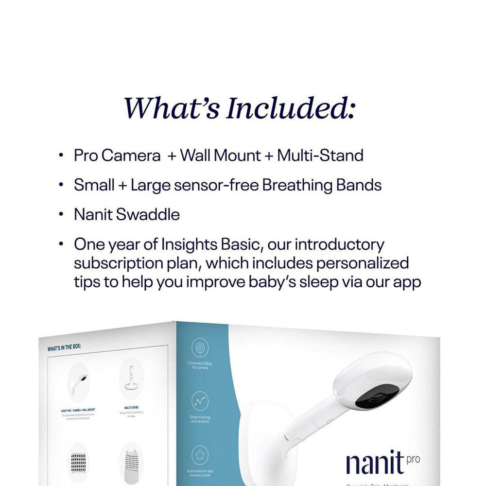 Nanit Pro Complete Monitor System With Breathing Motion - White-Baby Monitors-White- | Natural Baby Shower