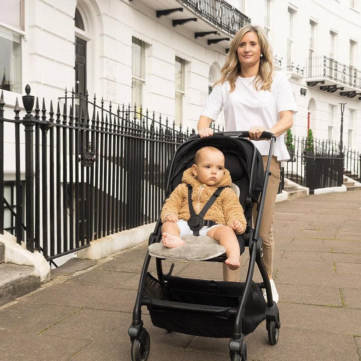 Naturally Sheepskins Original Sheepskin Pram Liner - Grey-Seat Liners-Grey- | Natural Baby Shower