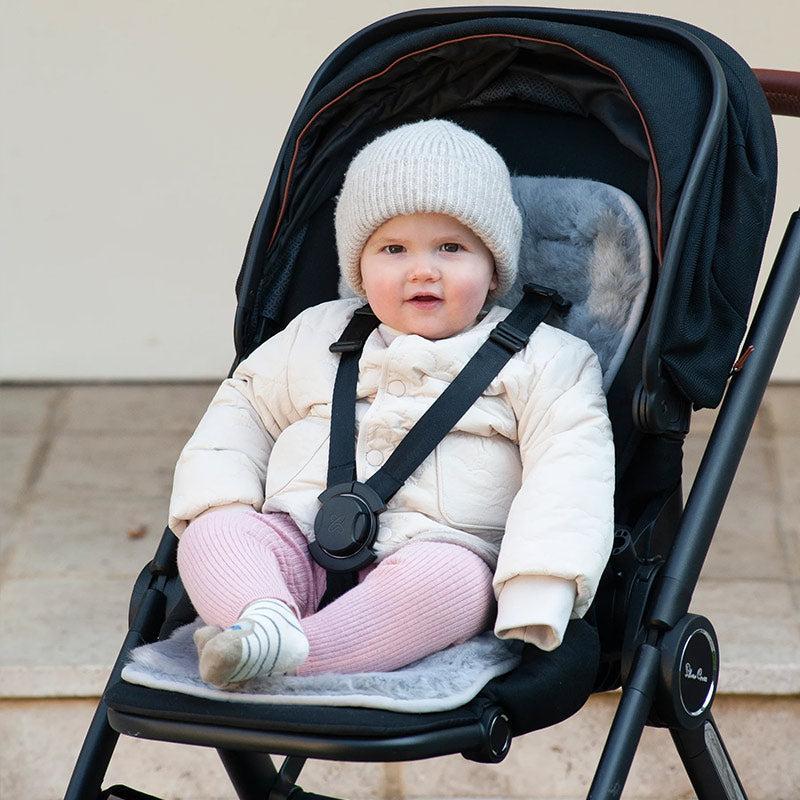 Naturally Sheepskins Original Sheepskin Pram Liner - Grey-Seat Liners-Grey- | Natural Baby Shower