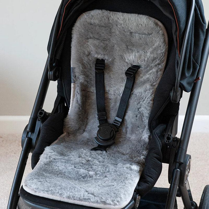 Naturally Sheepskins Original Sheepskin Pram Liner - Grey-Seat Liners-Grey- | Natural Baby Shower