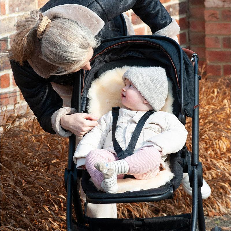 Naturally Sheepskins Snuggly Sheepskin Pram Liner - Natural-Seat Liners-Natural- | Natural Baby Shower