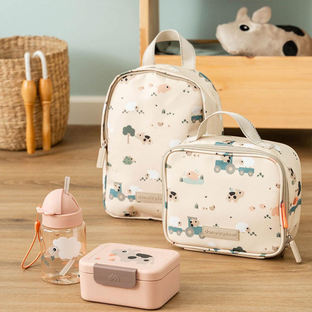 Done by Deer Tiny Lunch Box With Snack Picks - Tiny Farm Powder-Lunch Boxes-Tiny Farm Powder- | Natural Baby Shower