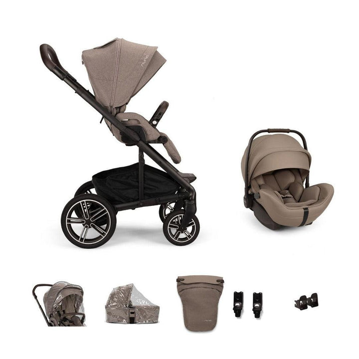 Nuna MIXX Next with ARRA Flex & Base Curv Travel System Bundle-Travel Systems-Cedar-No Carrycot | Natural Baby Shower