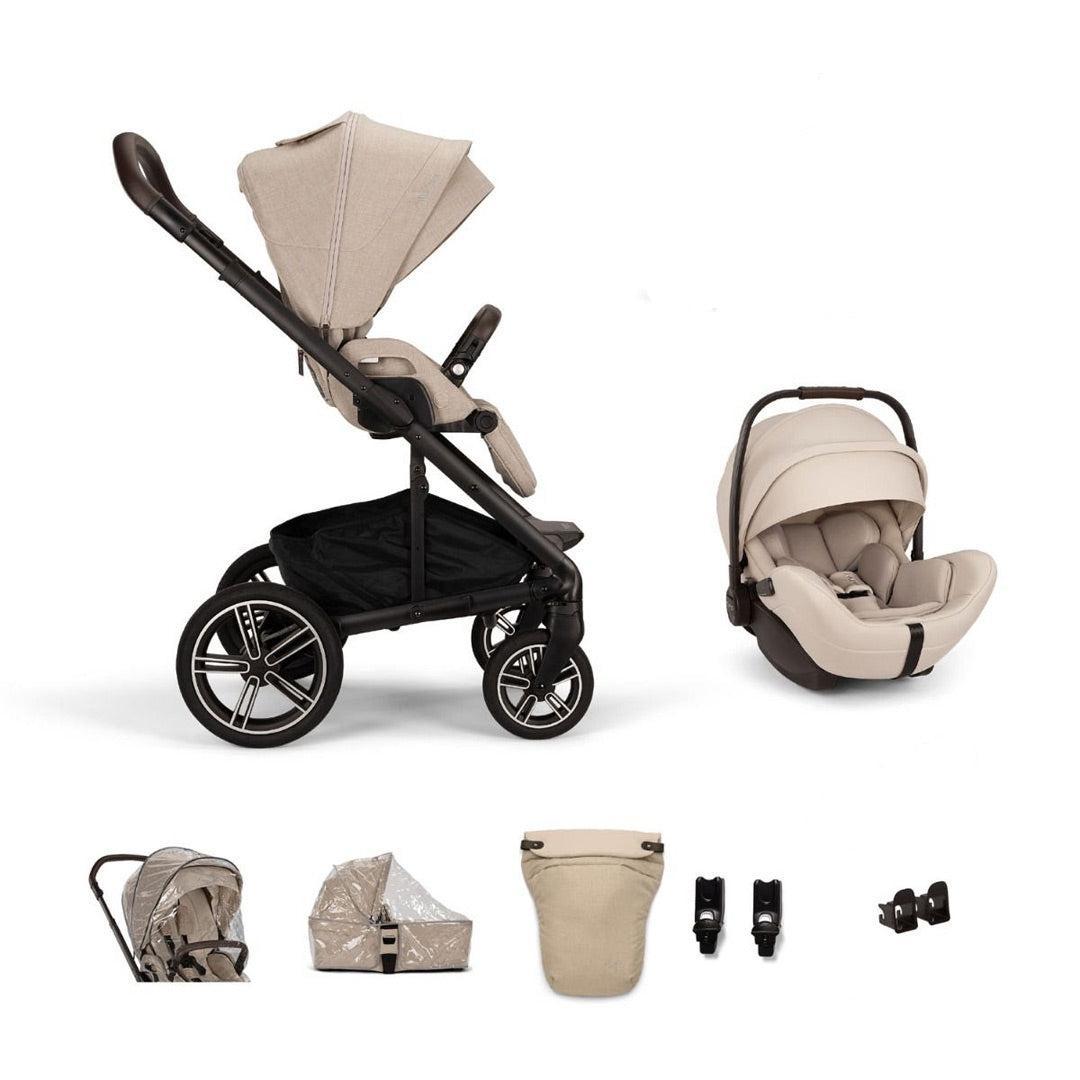 Nuna MIXX Next with ARRA Flex & Base Curv Travel System Bundle-Travel Systems-Biscotti-No Carrycot | Natural Baby Shower