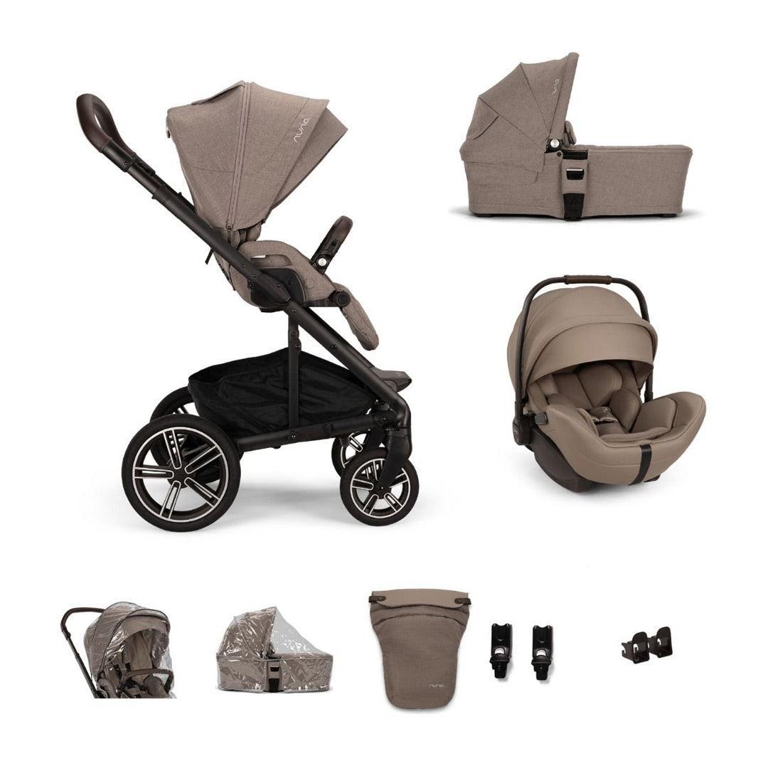 Nuna MIXX Next with ARRA Flex & Base Curv Travel System Bundle-Travel Systems-Cedar-With Carrycot | Natural Baby Shower