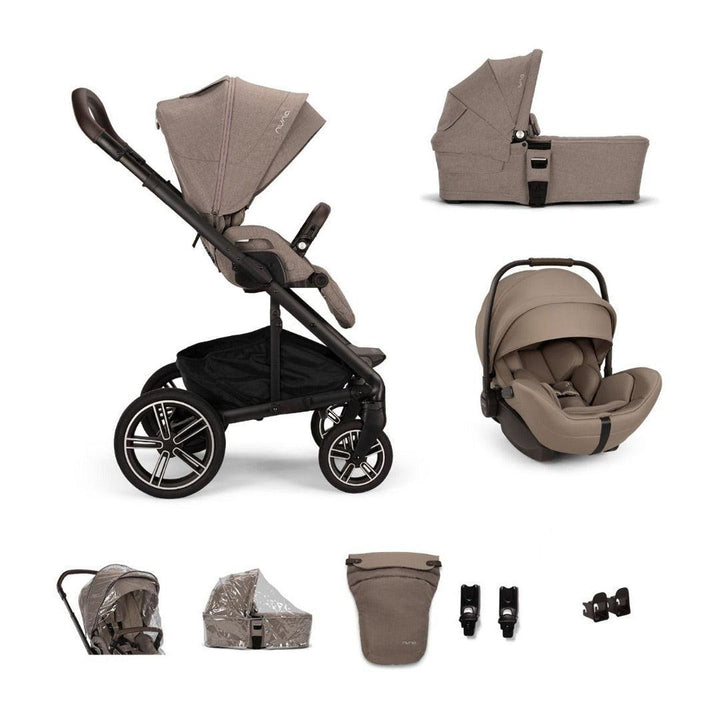 Nuna MIXX Next with ARRA Flex & Base Curv Travel System Bundle-Travel Systems-Cedar-With Carrycot | Natural Baby Shower