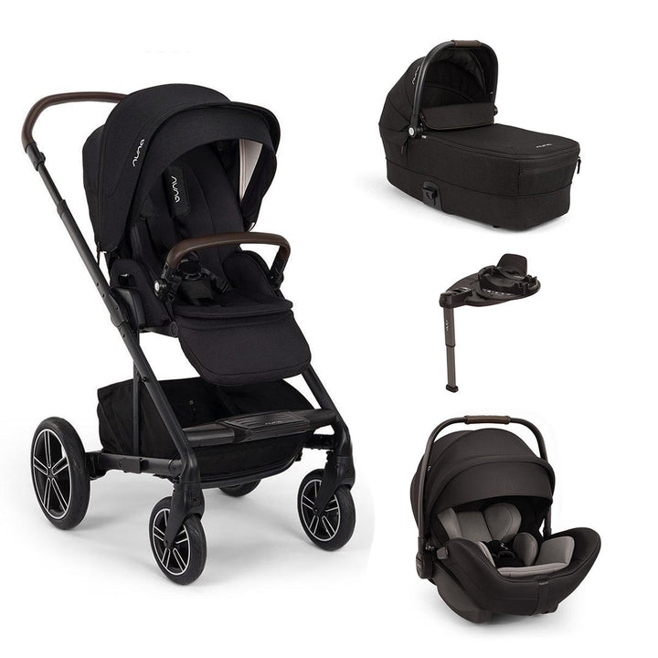 Nuna MIXX NEXT with ARRA FLEX & BASE CURV Travel System Bundle-Travel Systems-Caviar- | Natural Baby Shower