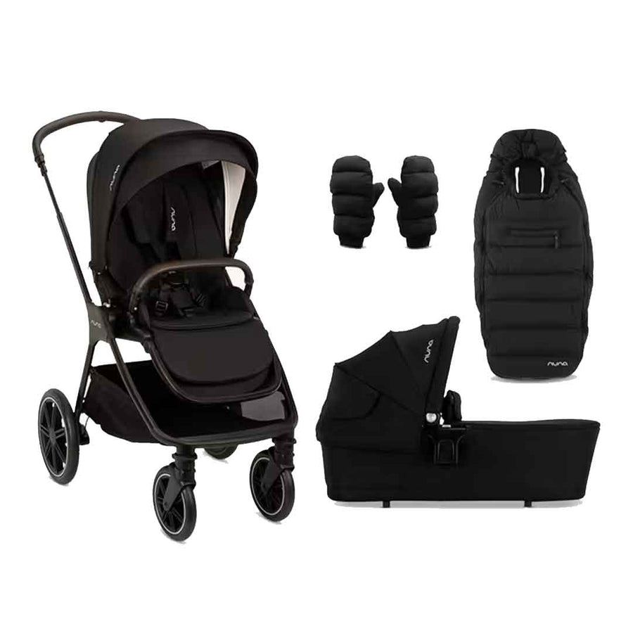 Nuna TRIV LX All Season Pushchair Set - Caviar-Strollers-Caviar-One Size | Natural Baby Shower