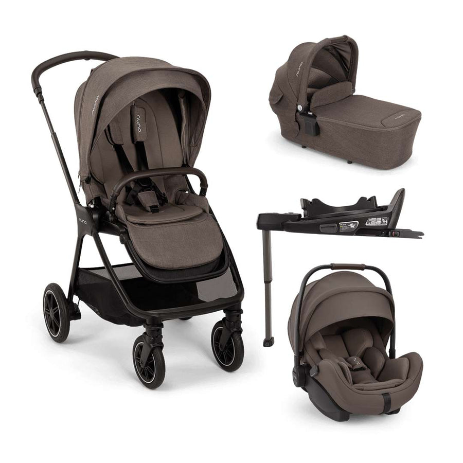 Nuna TRIV NEXT with ARRA FLEX & BASE CURV Travel System Bundle-Travel Systems-Chestnut- | Natural Baby Shower