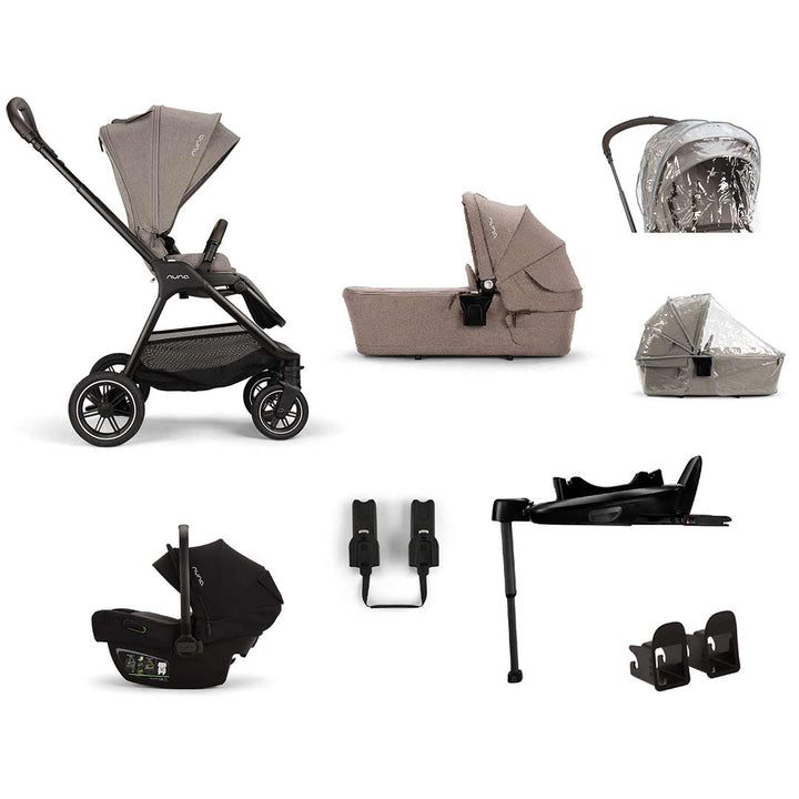 Nuna TRIV NEXT + PIPA NEXT Travel System - Cedar-Travel Systems-With Carrycot-NEXT Rotating Base | Natural Baby Shower