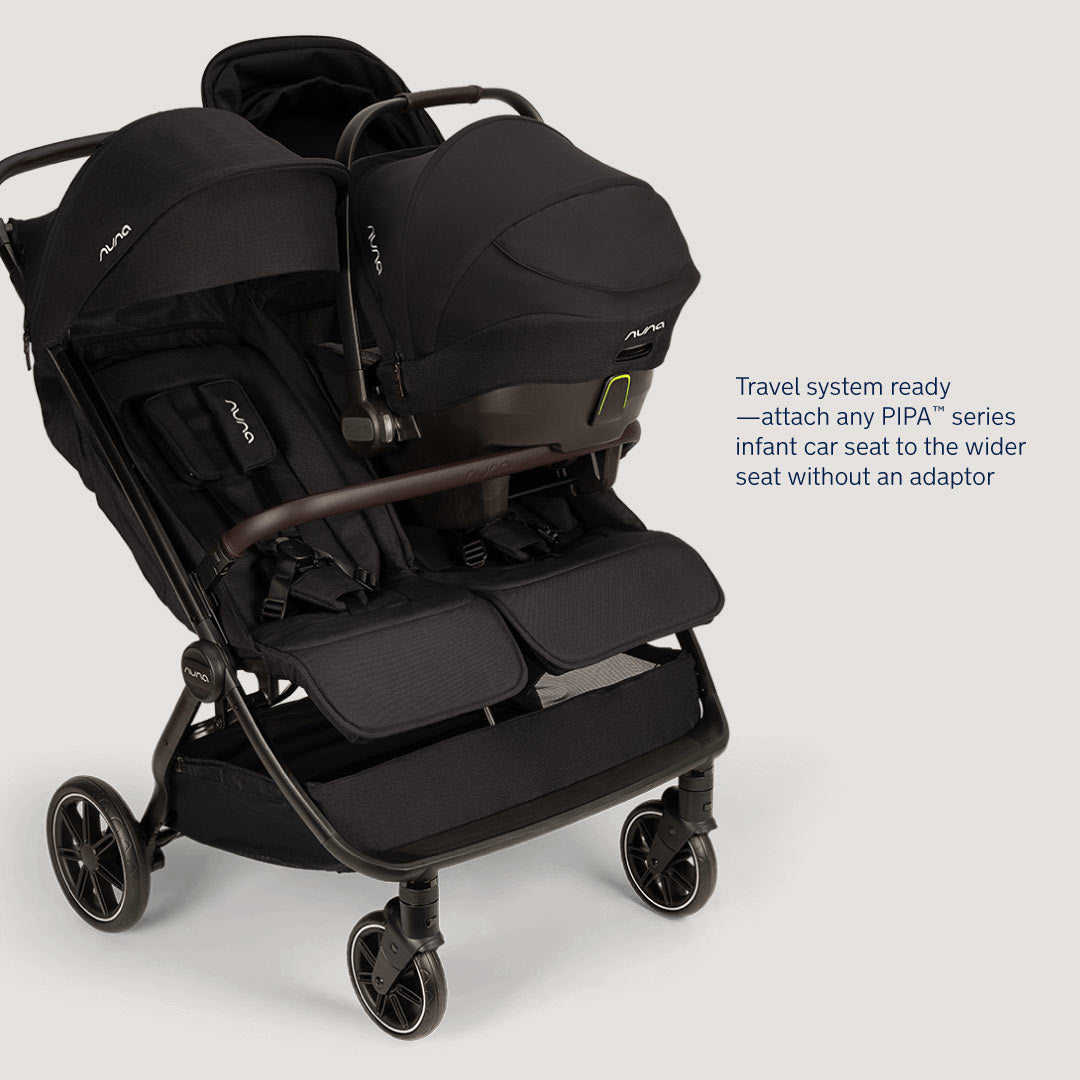 Nuna TRVL DUBL Pushchair - Caviar