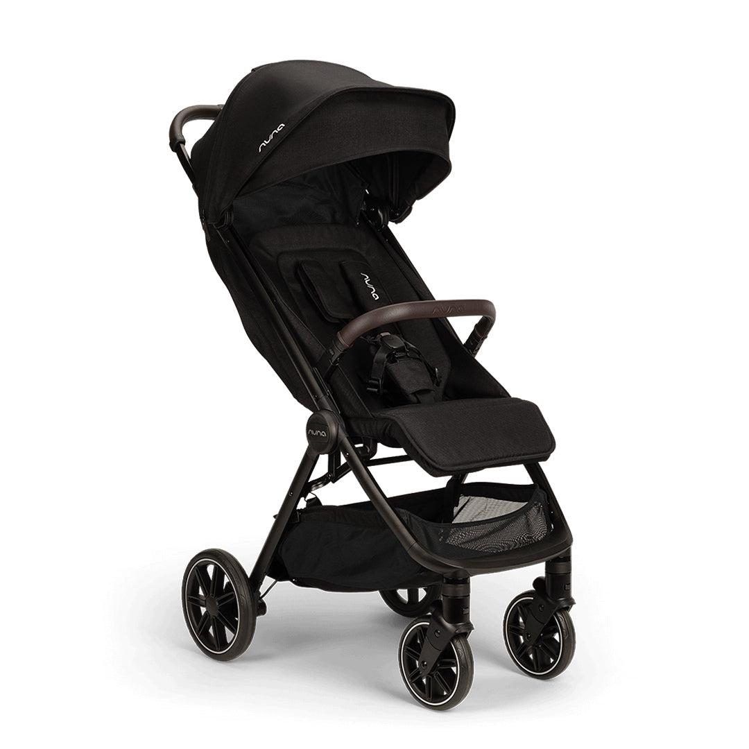 Nuna TRVL LX Compact Stroller Caviar Natural Baby Shower