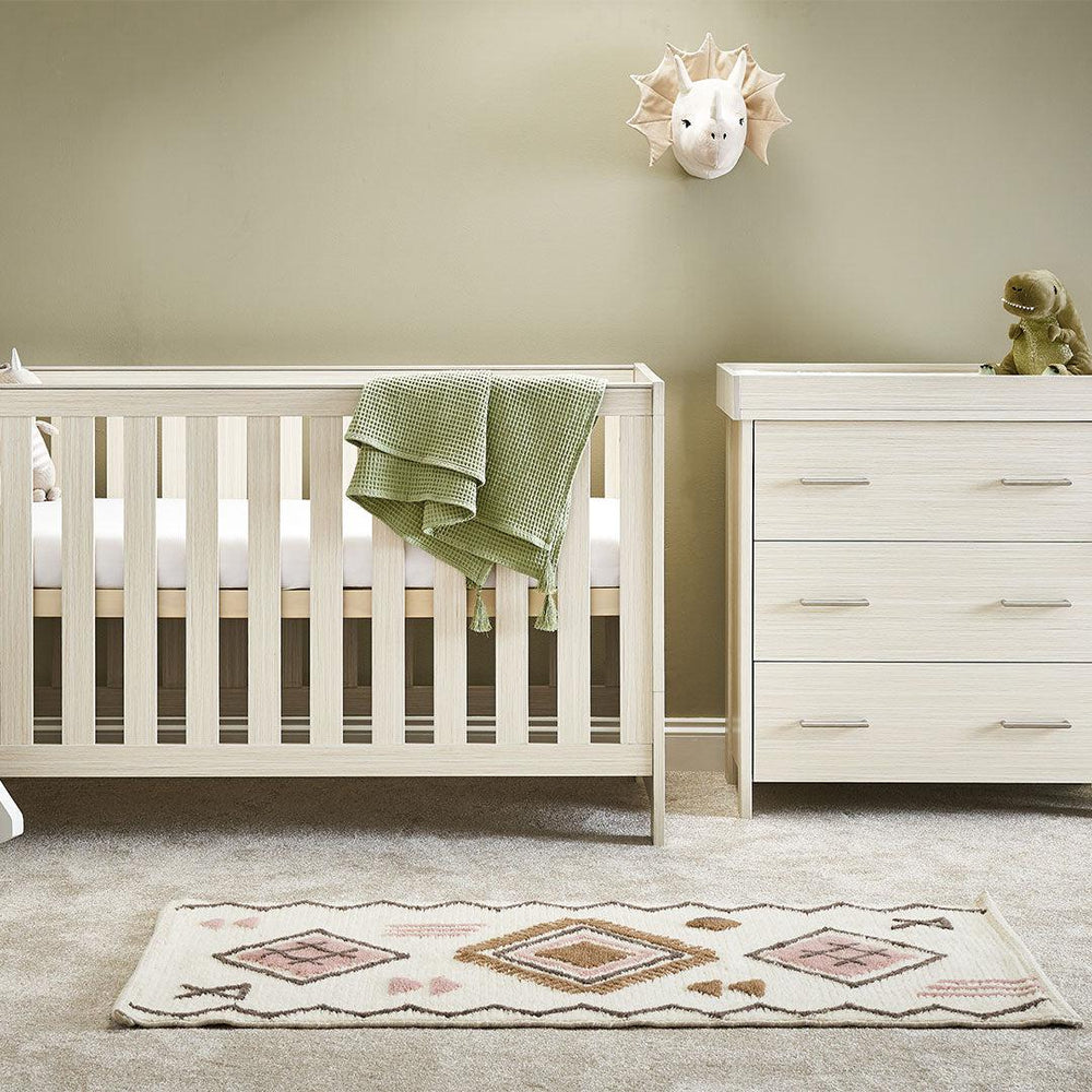 Obaby Nika 2 Piece Room Set - Oatmeal-Nursery Sets-Oatmeal-No Mattress | Natural Baby Shower