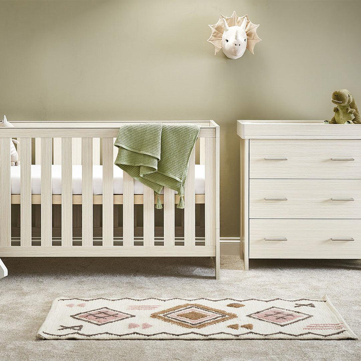 Obaby Nika 3 Piece Room Set - Oatmeal-Nursery Sets-Oatmeal-No Mattress | Natural Baby Shower