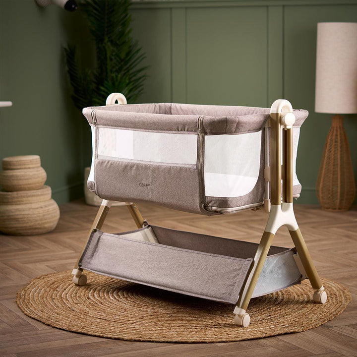 Obaby Cloud Bedside Crib - Nutmeg-Bedside Cribs-Nutmeg- | Natural Baby Shower