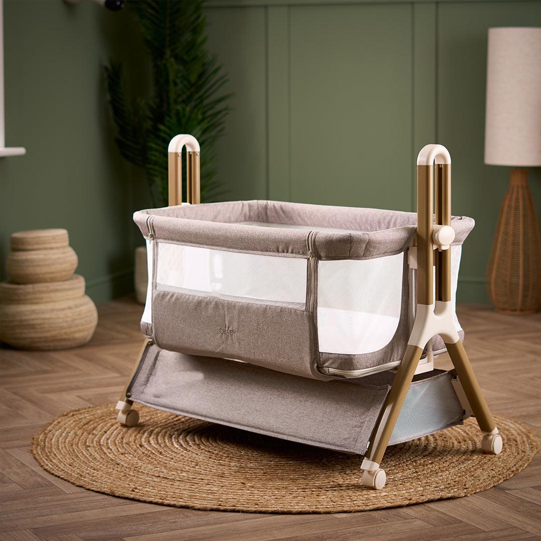 Obaby Cloud Bedside Crib - Nutmeg-Bedside Cribs-Nutmeg- | Natural Baby Shower