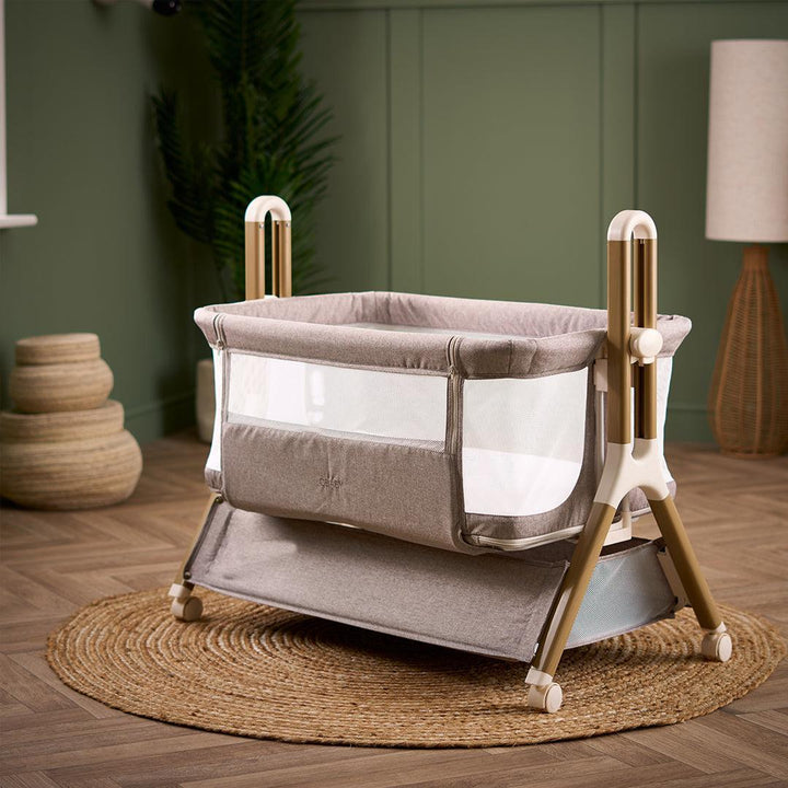 Obaby Cloud Bedside Crib - Nutmeg-Bedside Cribs-Nutmeg- | Natural Baby Shower