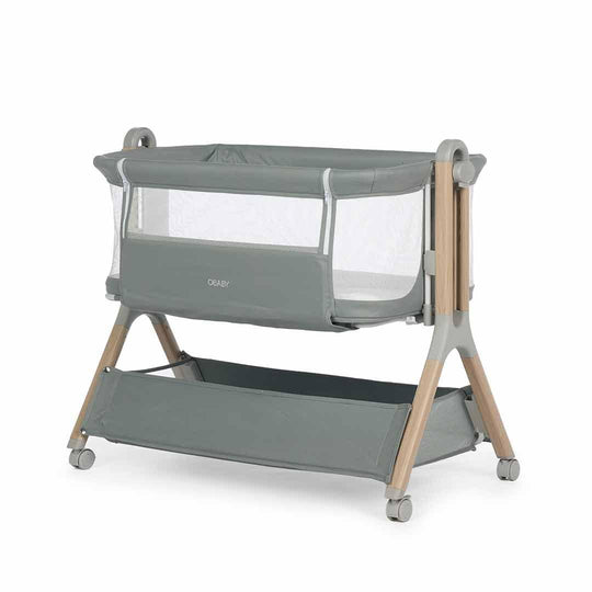 Obaby Cloud Bedside Crib - Sage-Bedside Cribs-Sage- | Natural Baby Shower