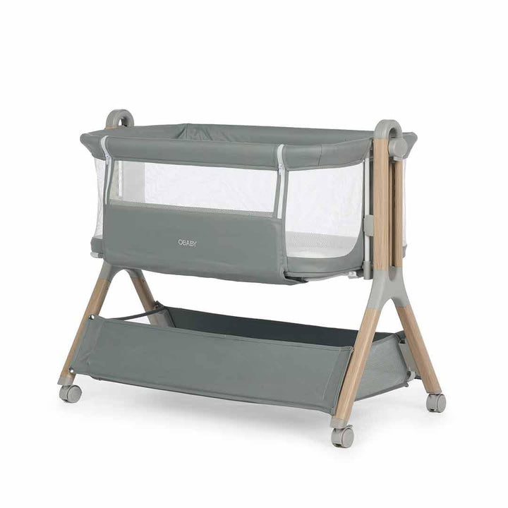 Obaby Cloud Bedside Crib - Sage-Bedside Cribs-Sage- | Natural Baby Shower