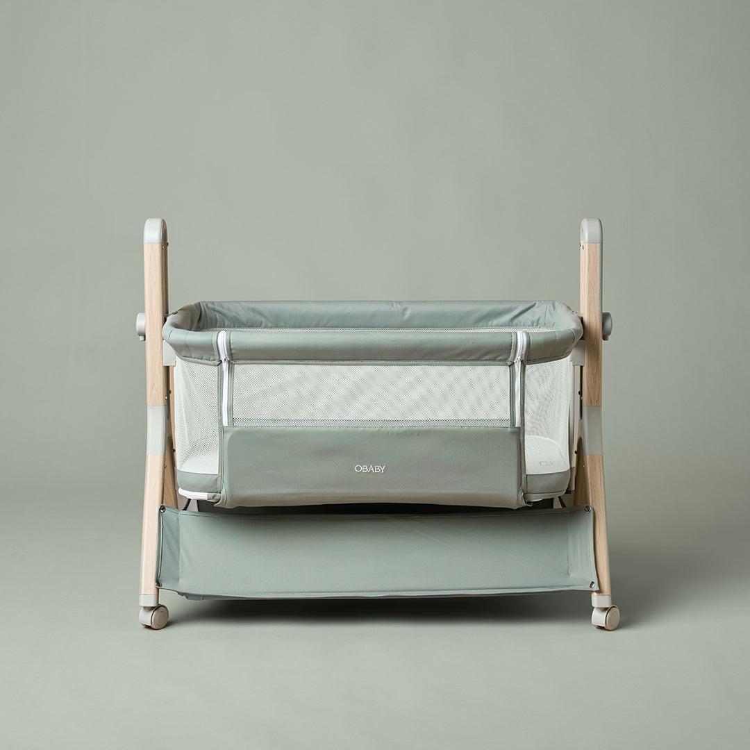Obaby Cloud Bedside Crib - Sage-Bedside Cribs-Sage- | Natural Baby Shower