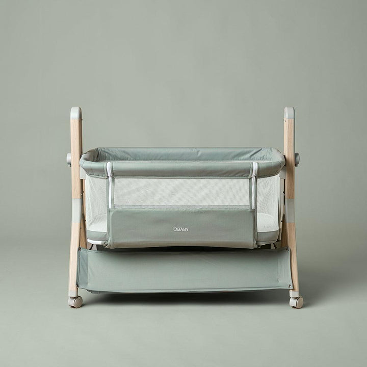 Obaby Cloud Bedside Crib - Sage-Bedside Cribs-Sage- | Natural Baby Shower