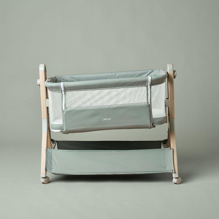 Obaby Cloud Bedside Crib - Sage-Bedside Cribs-Sage- | Natural Baby Shower