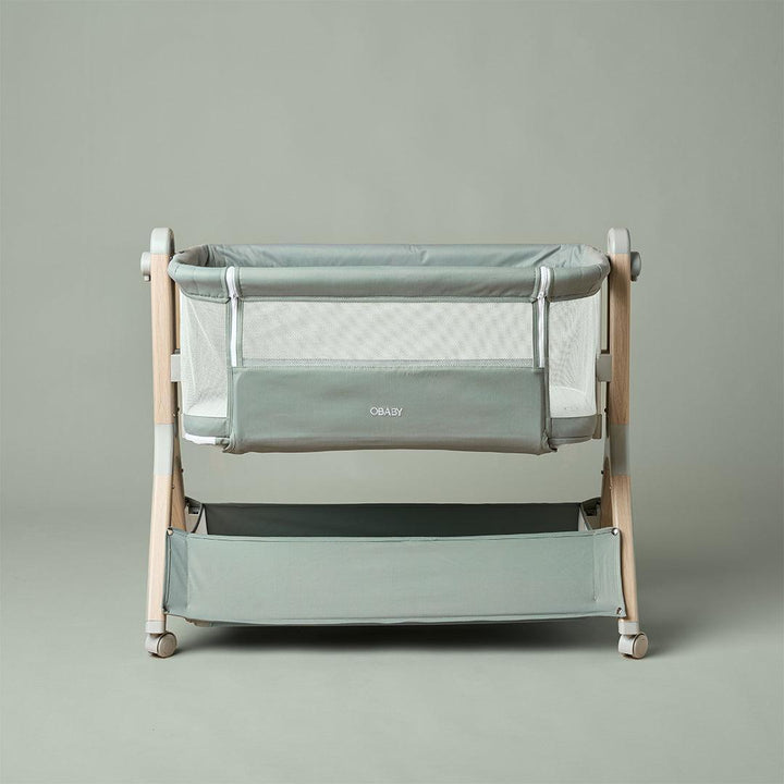 Obaby Cloud Bedside Crib - Sage-Bedside Cribs-Sage- | Natural Baby Shower
