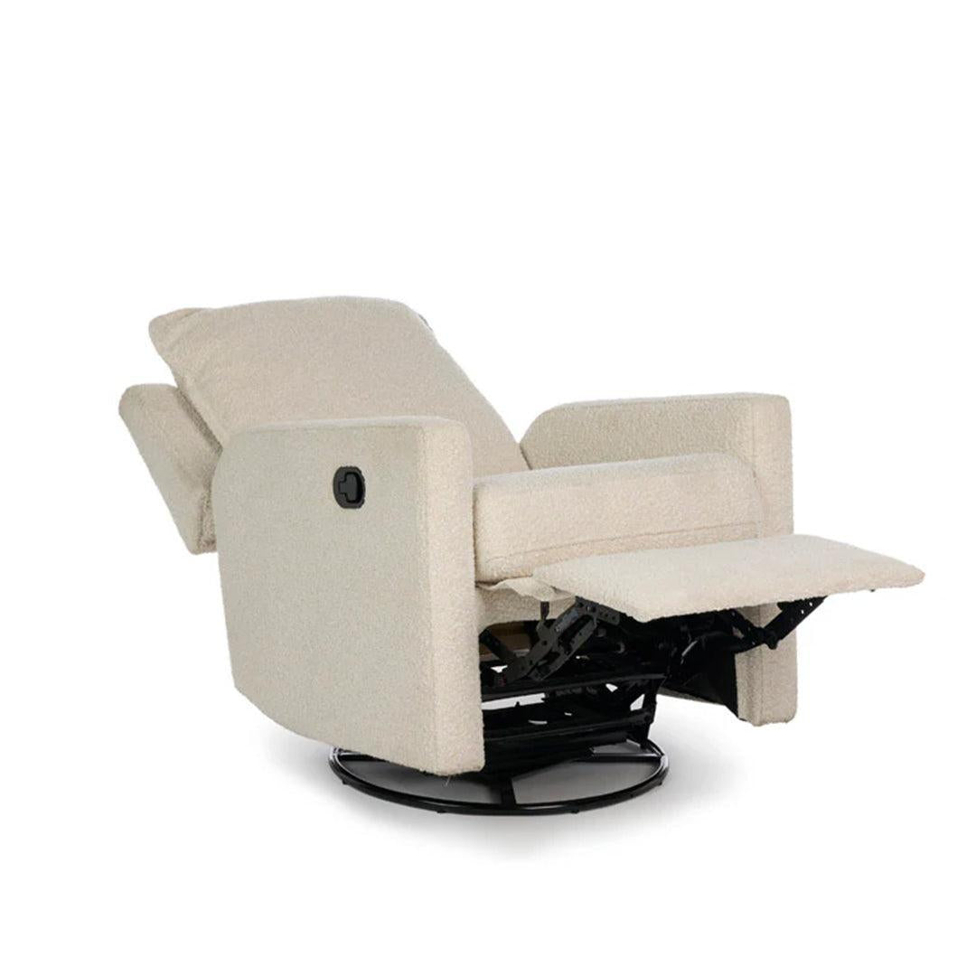 Obaby Denver Swivel Glider Recliner Chair - Bouclé-Feeding Chairs-Bouclé- | Natural Baby Shower