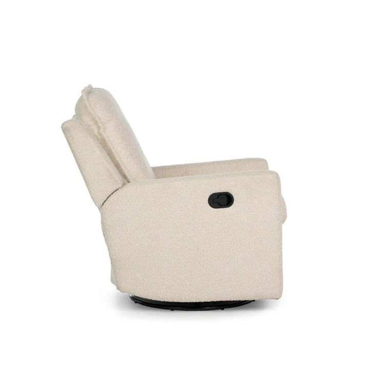 Obaby Denver Swivel Glider Recliner Chair - Bouclé-Feeding Chairs-Bouclé- | Natural Baby Shower