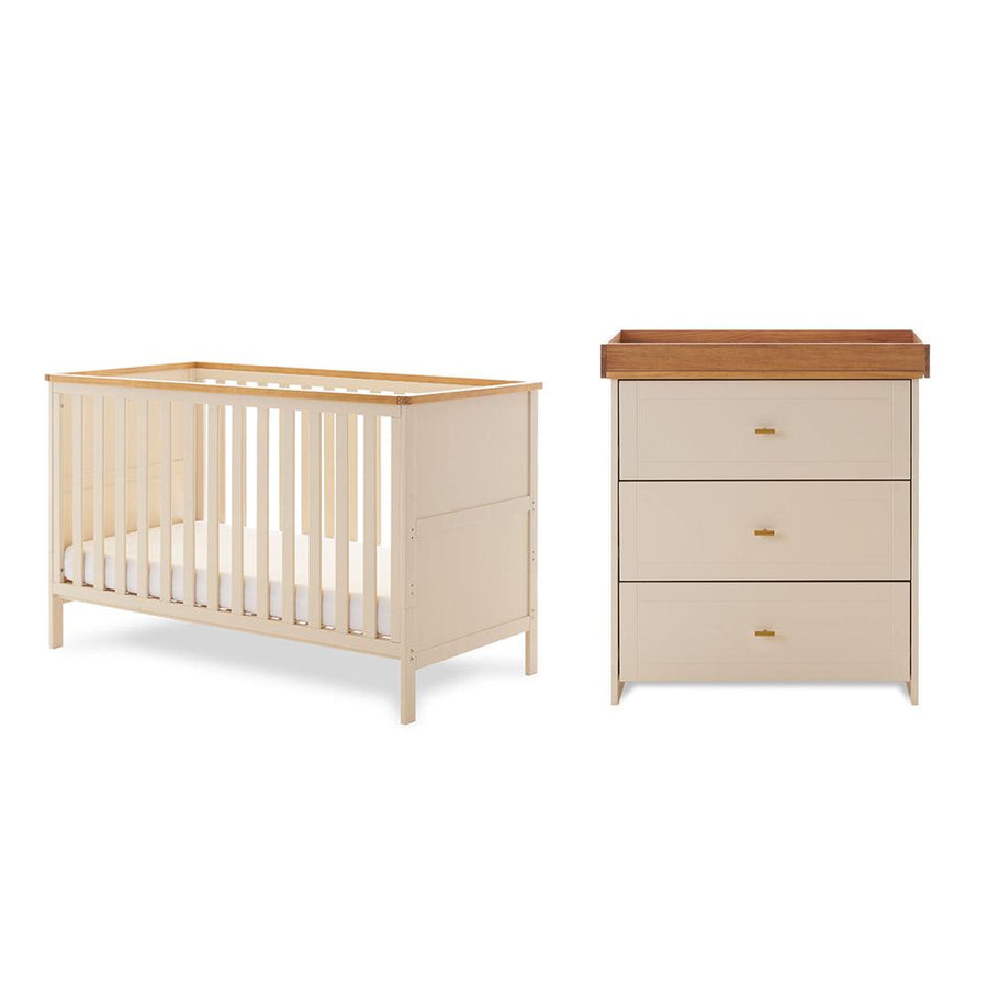 Obaby Evie 2 Piece Room Set - Cashmere-Nursery Sets-Cashmere-No Mattress | Natural Baby Shower