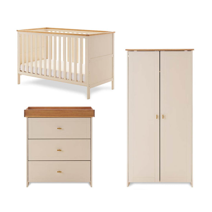 Obaby Evie 3 Piece Room Set - Cashmere-Nursery Sets-Cashmere-No Mattress | Natural Baby Shower