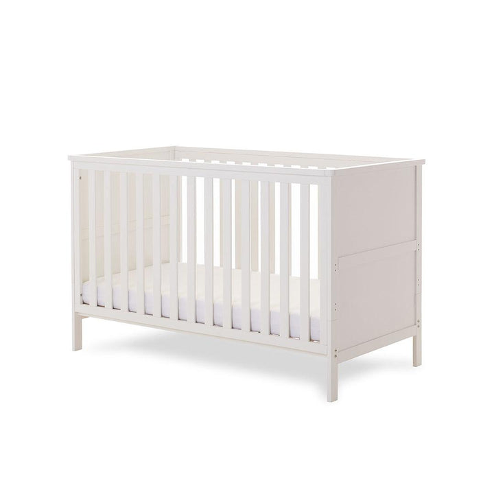 Obaby Evie Cot Bed - White-Cot Beds-White-No Mattress | Natural Baby Shower