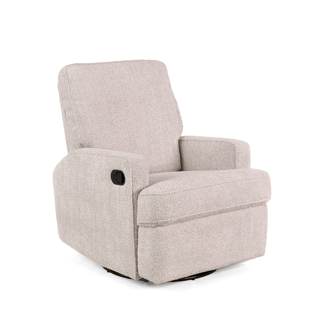 Obaby Madison Swivel Glider Recliner Chair - Chenille Marshmallow-Feeding Chairs-Chenille Marshmallow- | Natural Baby Shower