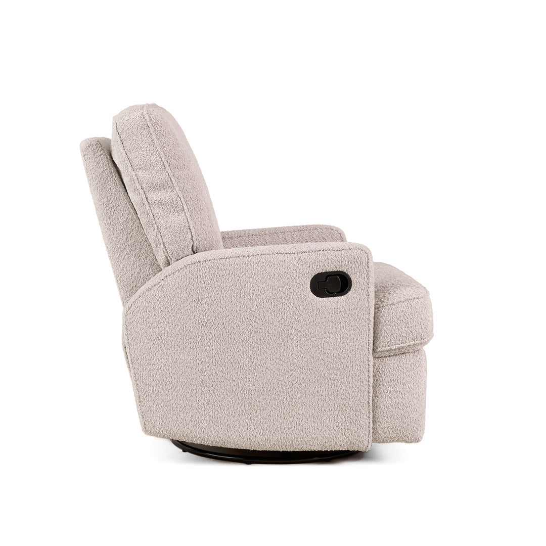 Obaby Madison Swivel Glider Recliner Chair - Chenille Marshmallow-Feeding Chairs-Chenille Marshmallow- | Natural Baby Shower