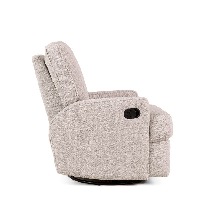 Obaby Madison Swivel Glider Recliner Chair - Chenille Marshmallow-Feeding Chairs-Chenille Marshmallow- | Natural Baby Shower