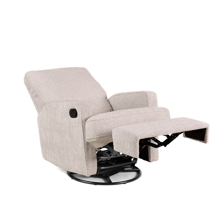 Obaby Madison Swivel Glider Recliner Chair - Chenille Marshmallow-Feeding Chairs-Chenille Marshmallow- | Natural Baby Shower