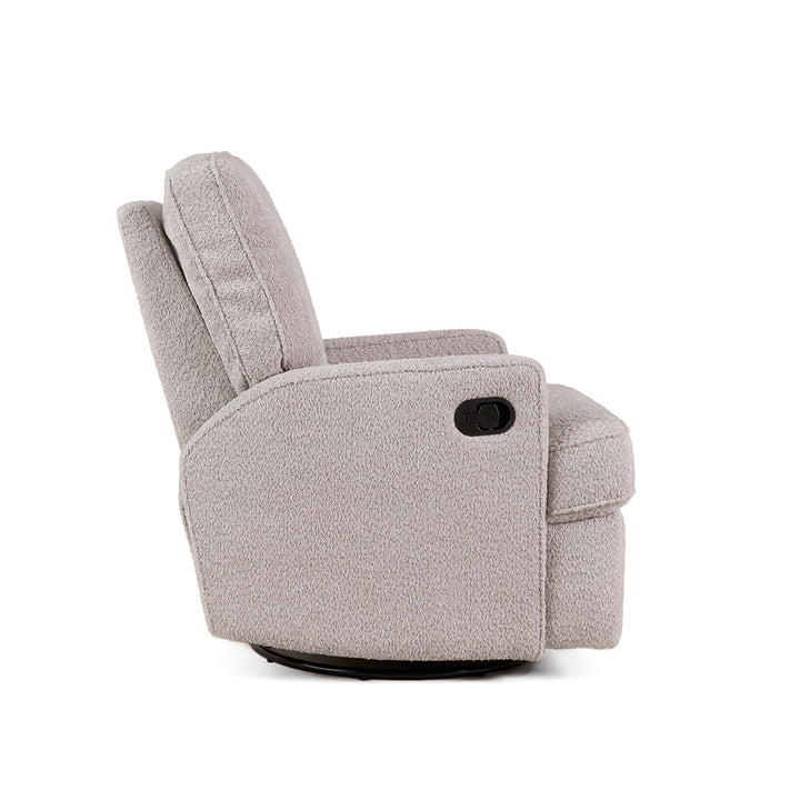 Obaby Madison Swivel Glider Recliner Chair - Chenille Mushroom-Feeding Chairs-Chenille Mushroom- | Natural Baby Shower