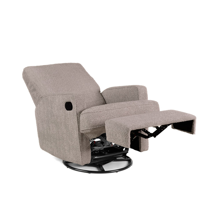 Obaby Madison Swivel Glider Recliner Chair - Chenille Mushroom-Feeding Chairs-Chenille Mushroom- | Natural Baby Shower