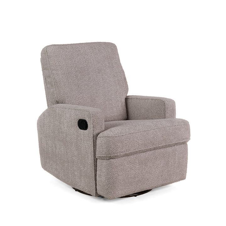 Obaby Madison Swivel Glider Recliner Chair - Chenille Mushroom-Feeding Chairs-Chenille Mushroom- | Natural Baby Shower