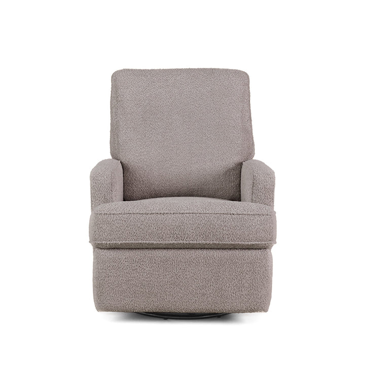 Obaby Madison Swivel Glider Recliner Chair - Chenille Mushroom-Feeding Chairs-Chenille Mushroom- | Natural Baby Shower