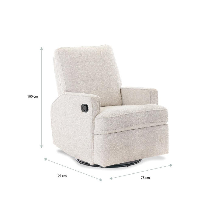 Obaby Madison Swivel Glider Recliner Chair - Bouclé Style-Feeding Chairs-Bouclé Style- | Natural Baby Shower