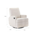 Obaby Madison Swivel Glider Recliner Chair - Bouclé Style
